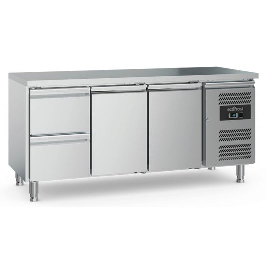 Combisteel - Ecofrost - 700 Refrigerated Counter 2 Doors and 2 Drawers with adjustable feet - SKU 7950.5160 All Stop Trading