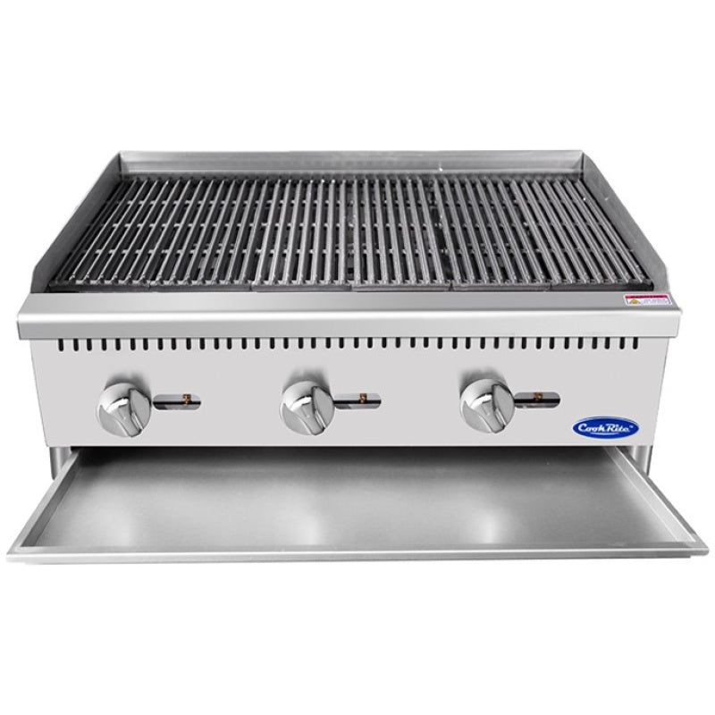 CookRite 3 Burner Chargrill | Lava Rock NAT 910mm wide