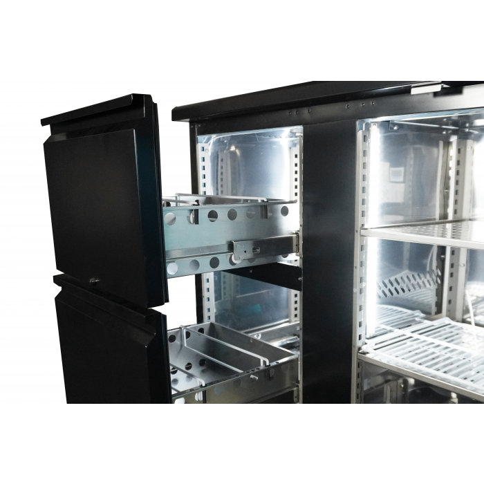Combisteel Barcooler Black 3 Door and 2 Drawers - SKU 7450.0326  All Stop Trading