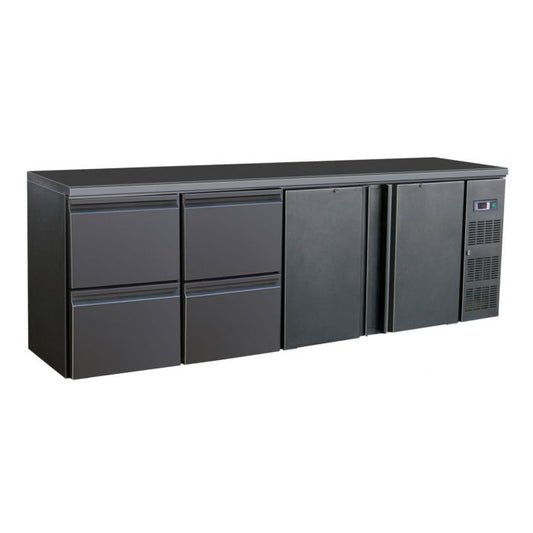 Combisteel Barcooler Black 2 Doors and 2 Drawers  All Stop Trading