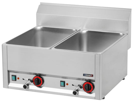 Double bain-marie GN 1/1 with drain tap 66 - C6DBMV66