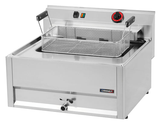 Electric deep fryer with drain tap 16 liters 66 - C6FEV1666