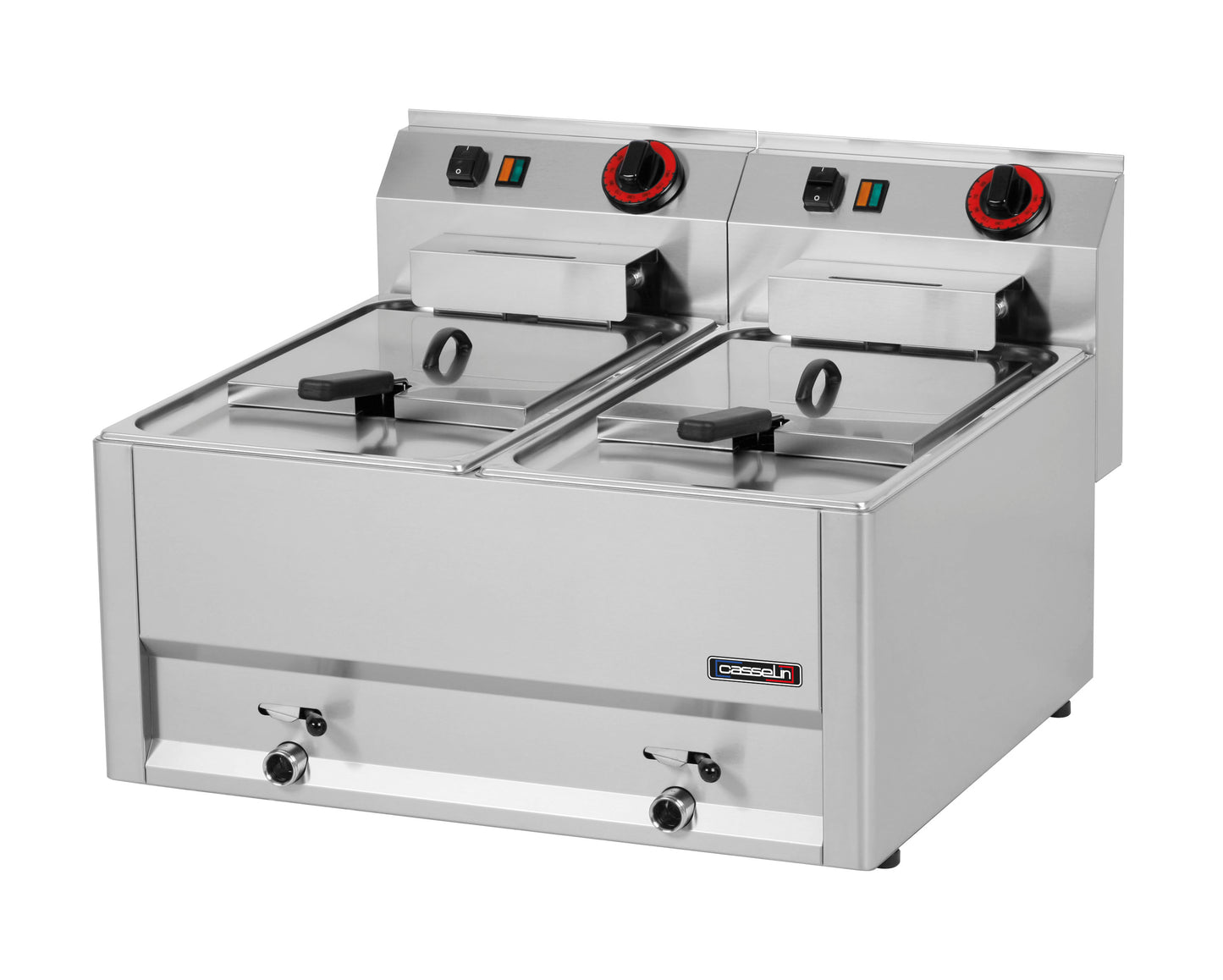 Electric deep fryer with drain tap 2 x 8 liters T 66 - C6FEV82T66