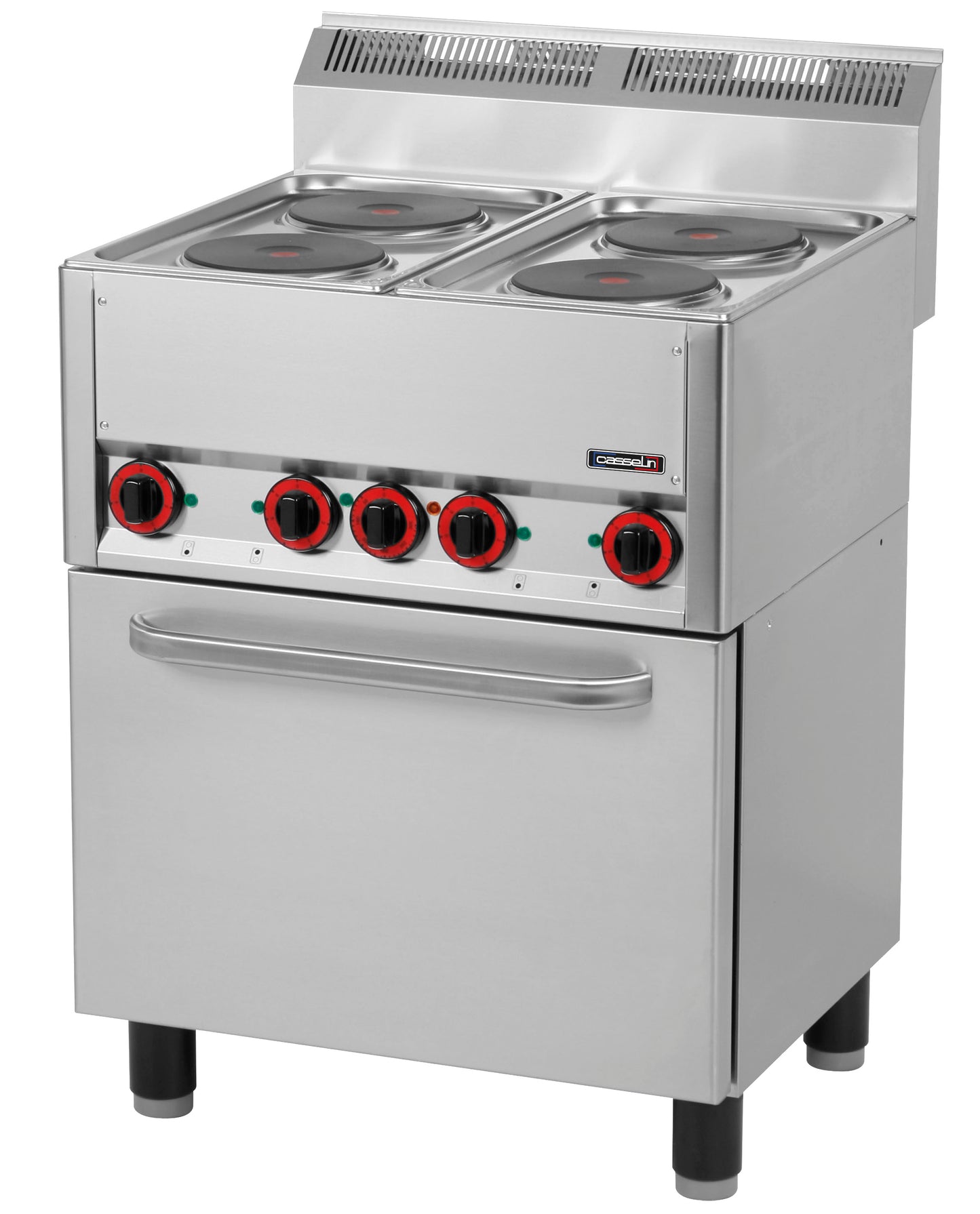 Electric 4 burners cooker with ventilated electric oven GN 1/1 66 - C6FOE4FFEV66