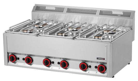 Gas table-top cooker 6 burners P 99 - C6FOG6FP99