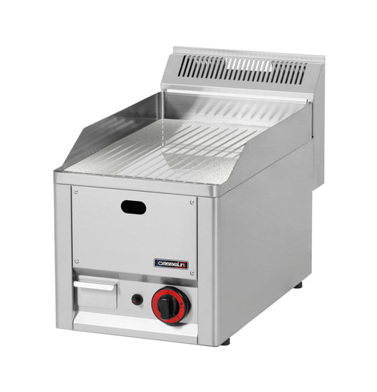 Gas griddle plate Grooved Chrome 33 - C6PASCRG33