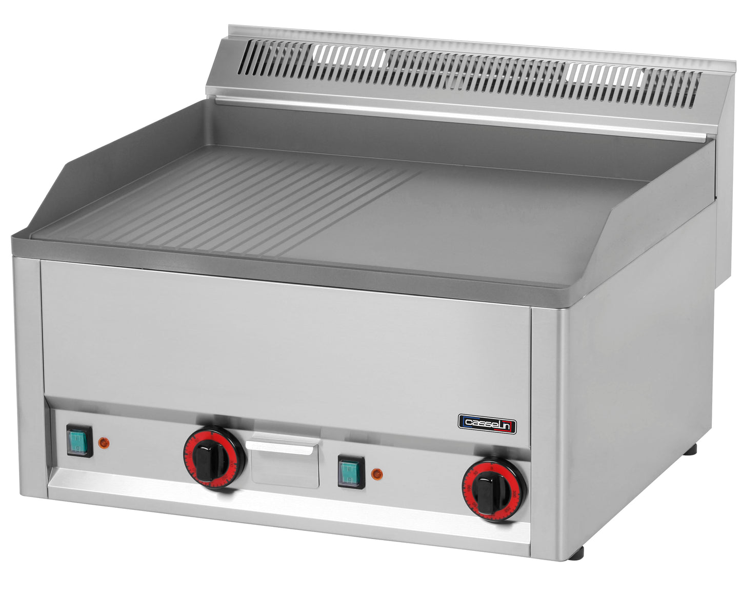 Griddle plate Grooved Smooth Cast iron 66 - C6PASFRL66