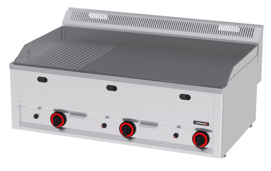 Gas griddle plate Grooved Smooth Cast iron 99 - C6PASFRLG99