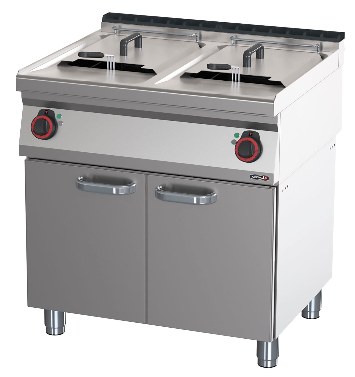 Electric deep fryer 2 x 17 liters with open cabinet 80 - C7FE17280S