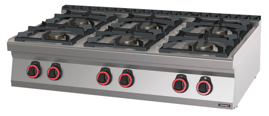 Gas table-top cooker 6 burners 120 - C7FOG6F120