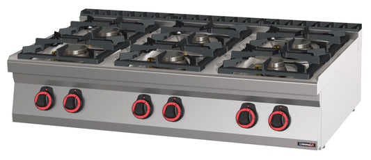 Gas table-top cooker 6 burners HP 120 - C7FOG6FHP120