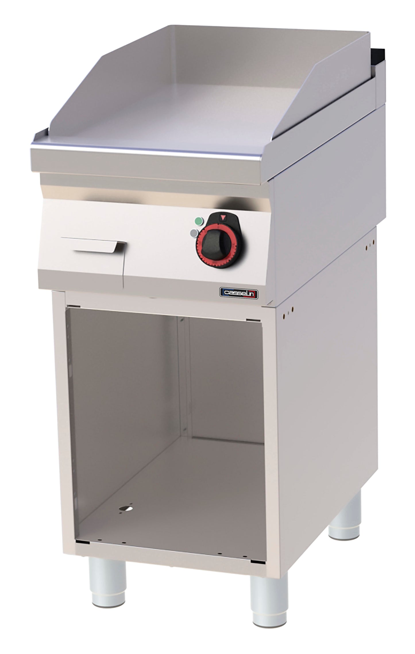 Griddle plate Smooth Chrome with open cabinet 40 - C7PASCL40S