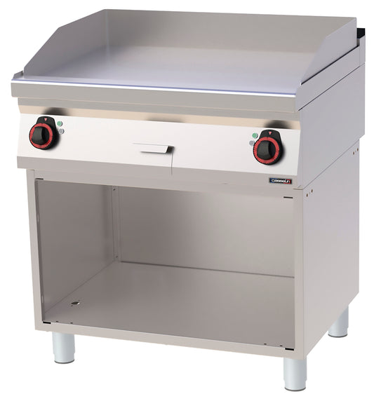 Griddle plate Smooth Chrome with open cabinet 80 - C7PASCL80S