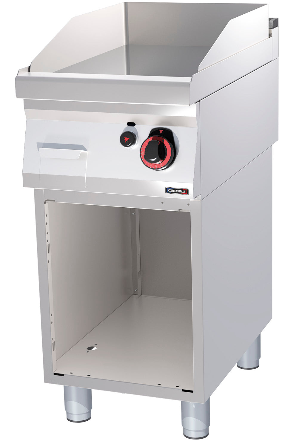 Gas griddle plate Smooth Chrome with open cabinet 40 - C7PASCLG40S