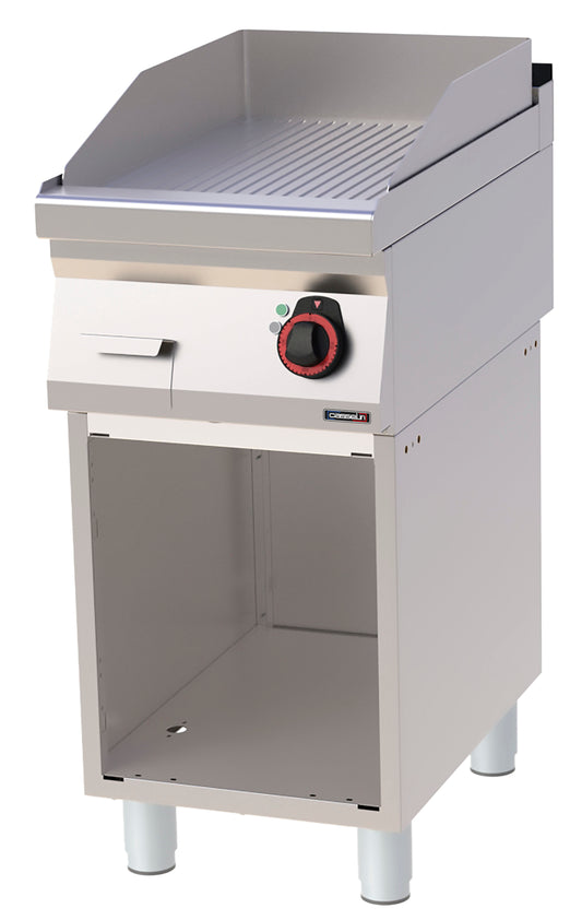 Griddle plate Grooved Cast iron with open cabinet 40 - C7PASFR40S