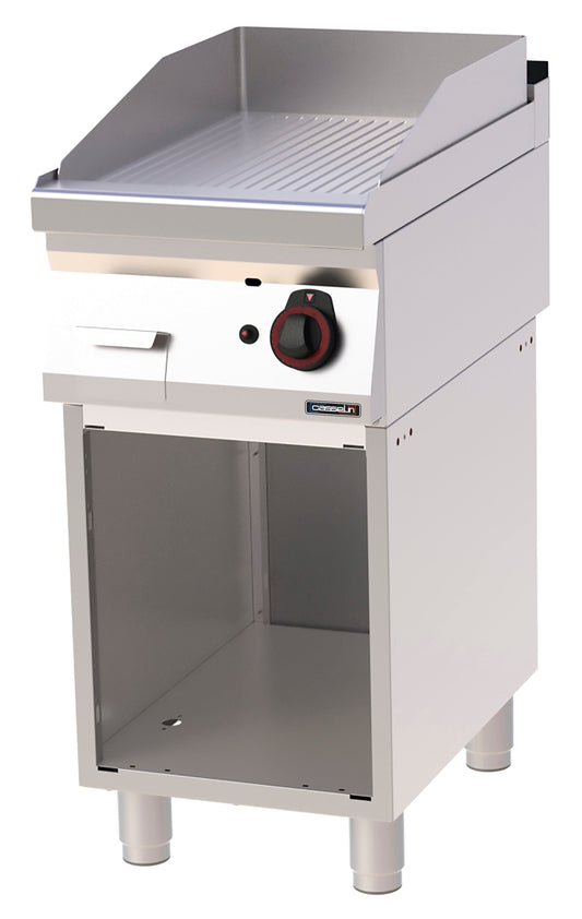 Gas griddle plate Grooved Cast iron with open cabinet 40 - C7PASFRG40S