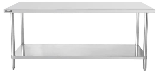 Workbench stainless steel 700 with shelf 1000 mm - C7TTE100