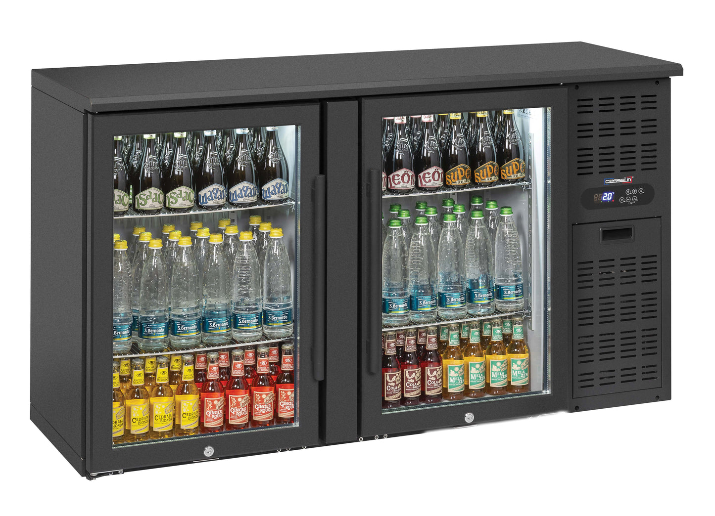 Back bar chiller 2 glass doors - CAB2PV