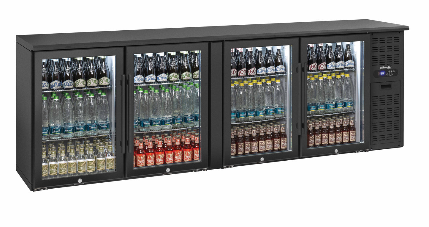 Back bar chiller 4 glass doors - CAB4PV