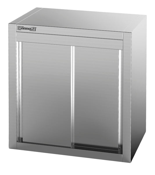 Stainless steel wall cabinet with sliding doors 1000 mm - CAMPC100