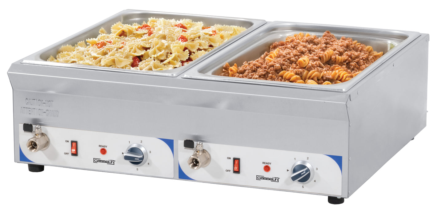 Double bain-marie with drain tap GN 1/1 - 100 mm - CBMDV100