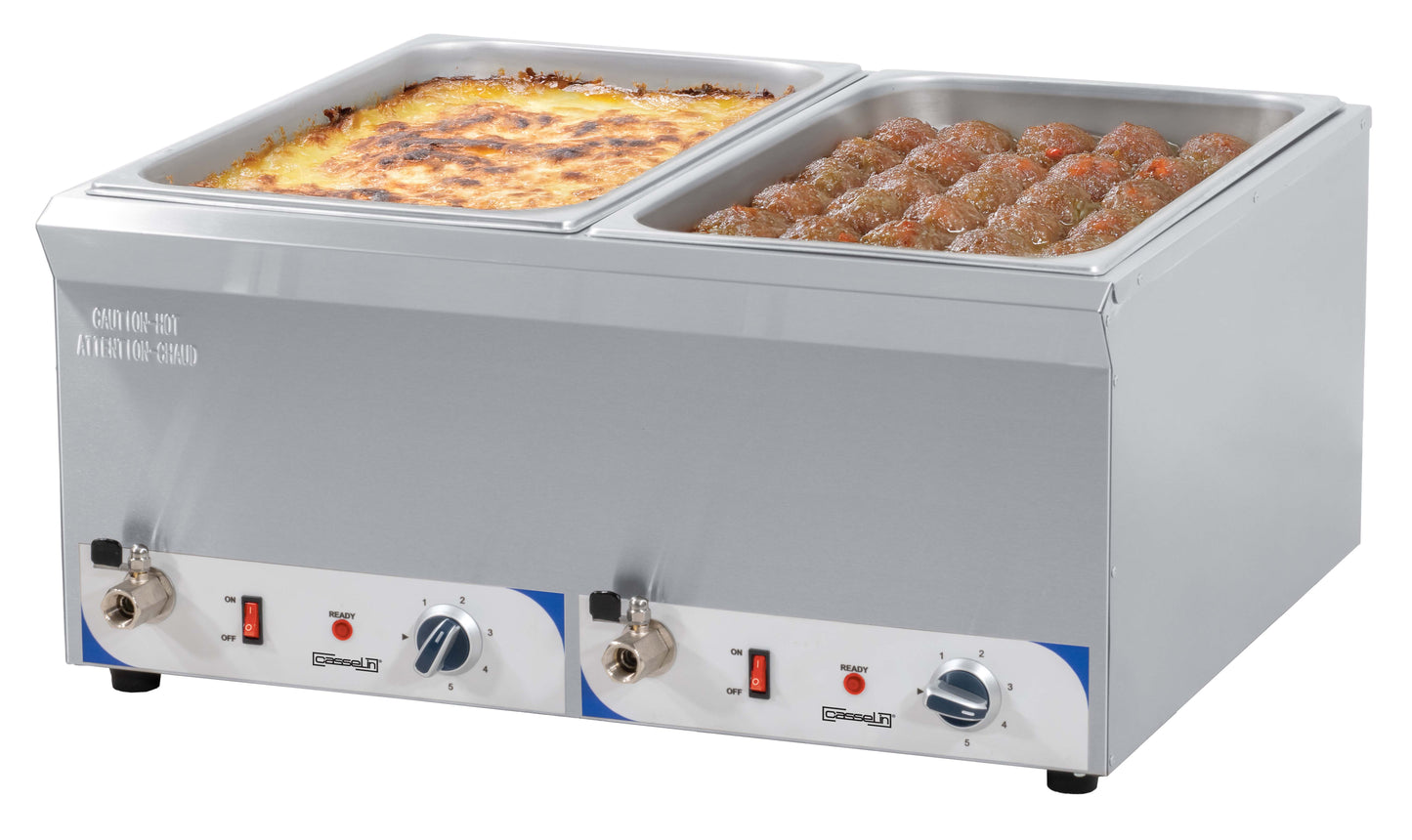 Double bain-marie with drain tap GN 1/1 - 200 mm - CBMDV200