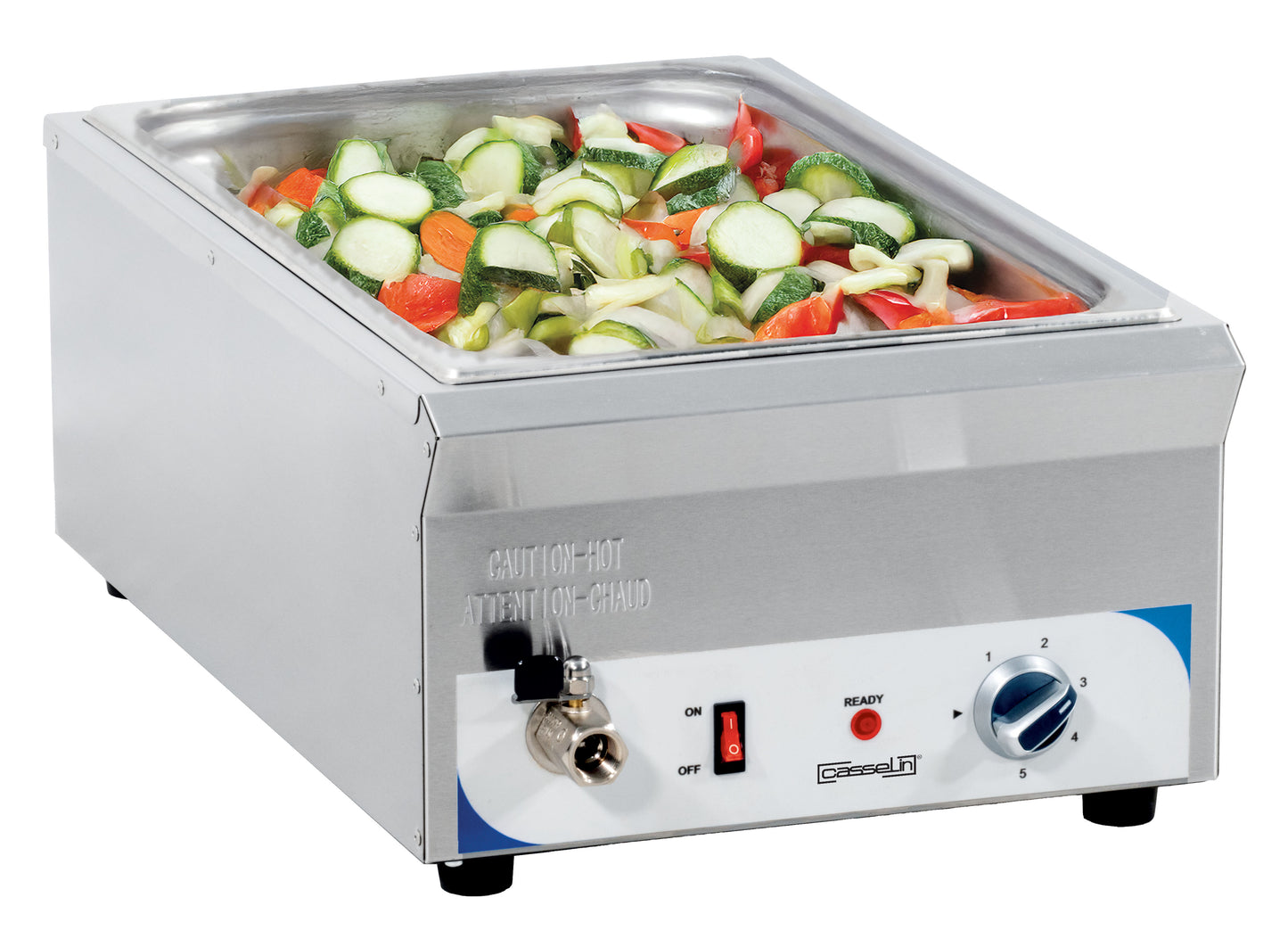 Bain-marie with drain tap GN 1/1 - 100 mm - CBMV100