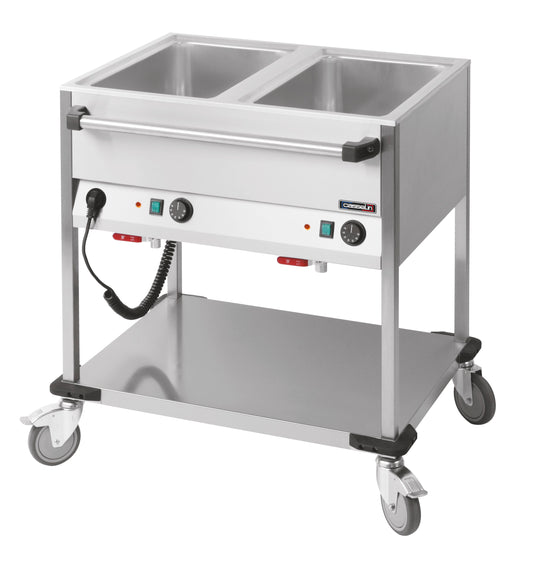 Bain-marie trolley water-heated 2 x GN 1/1 - CCBM2H