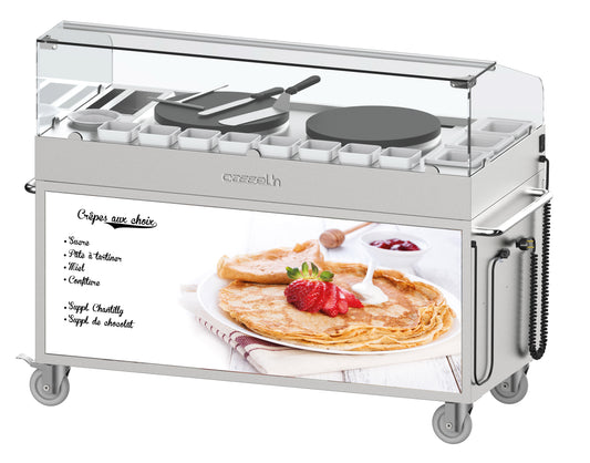 Double electric crepe maker trolley 40 - built-in - CCHCCD40E