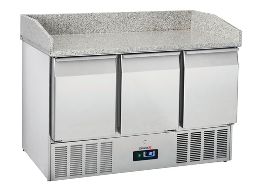 Refrigerated serving table with backsplash 2 doors GN 1/1 - CDRD3PG