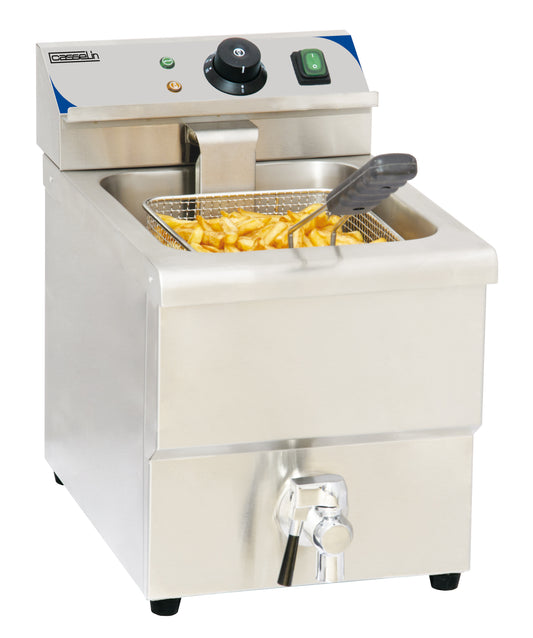 Electric deep fryer with drain tap 8 liters - CFEV8