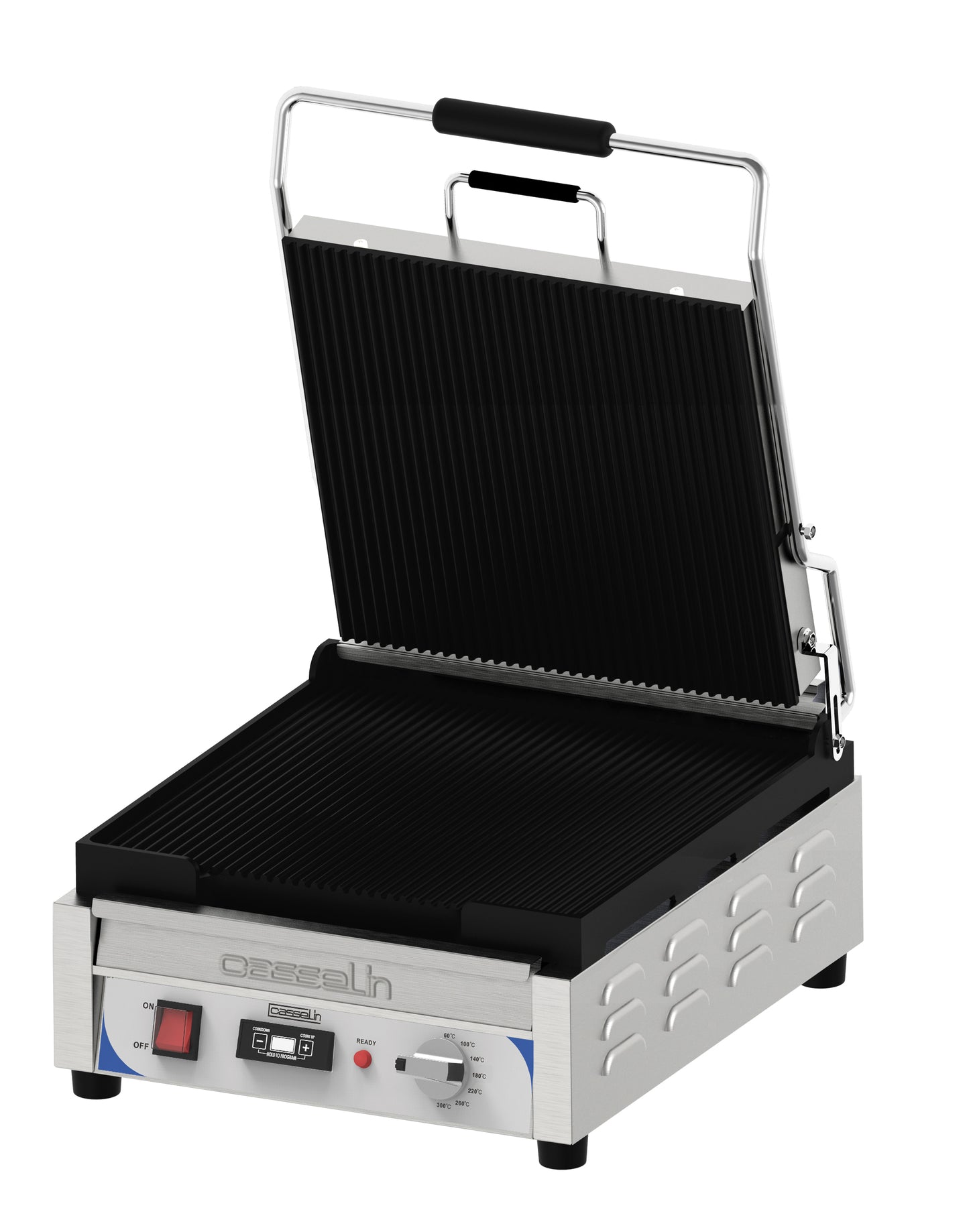 Contact grill Premium grooved - grooved with timer - XL - CGPRRXLPT