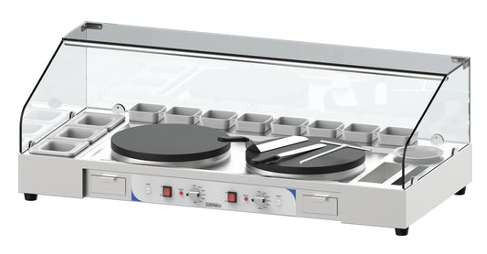 Double crepe maker serving station - CPACCD40E