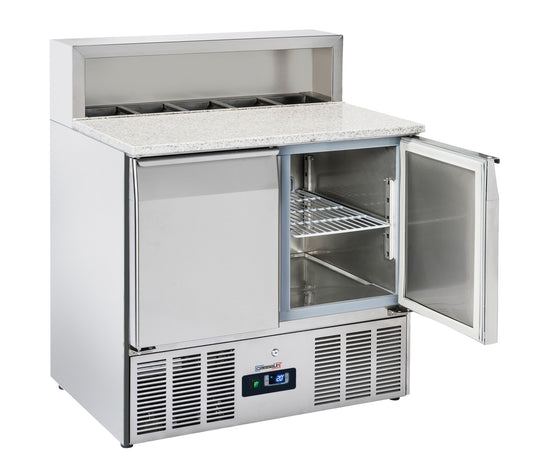 Saladette for preparation 2 doors GN 1/1 Granit - CSAP2PG