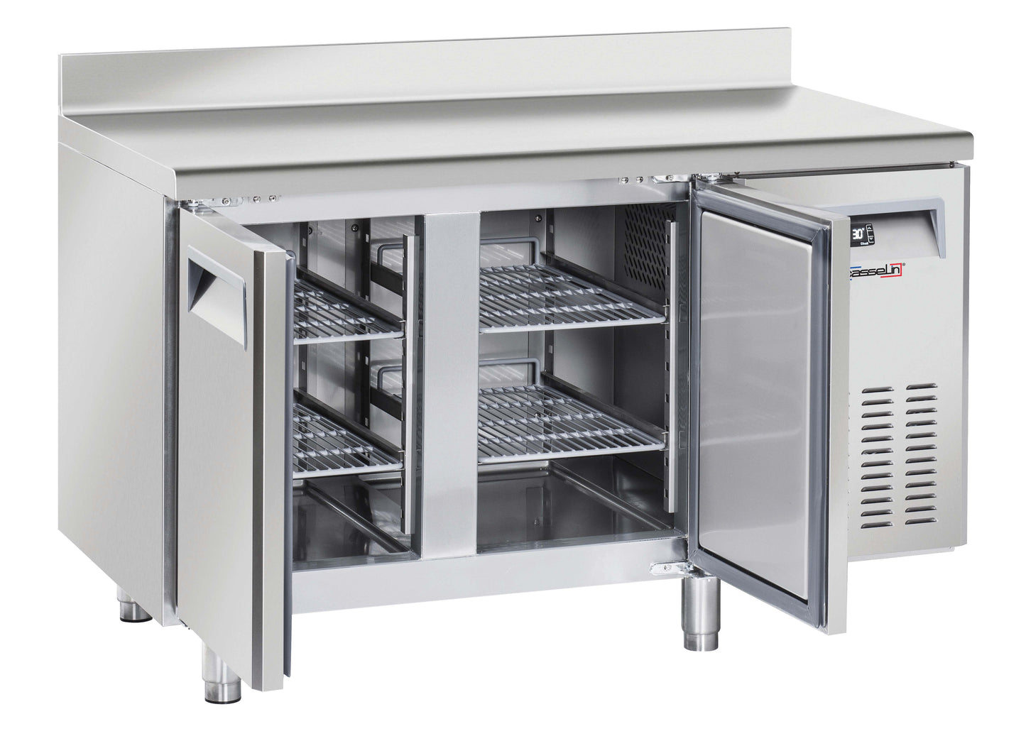 Negative refrigerated counter with backsplash 2 doors - CTARND2P