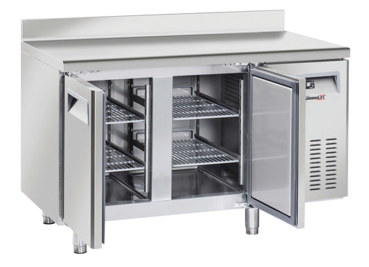 Negative refrigerated counter with backsplash 2 doors - CTARND2P