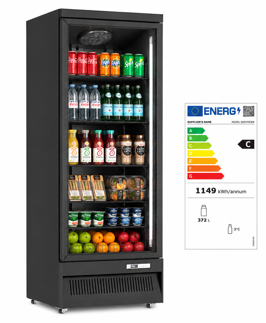 Single Glass Door Upright Display Fridge SKU AHE750R