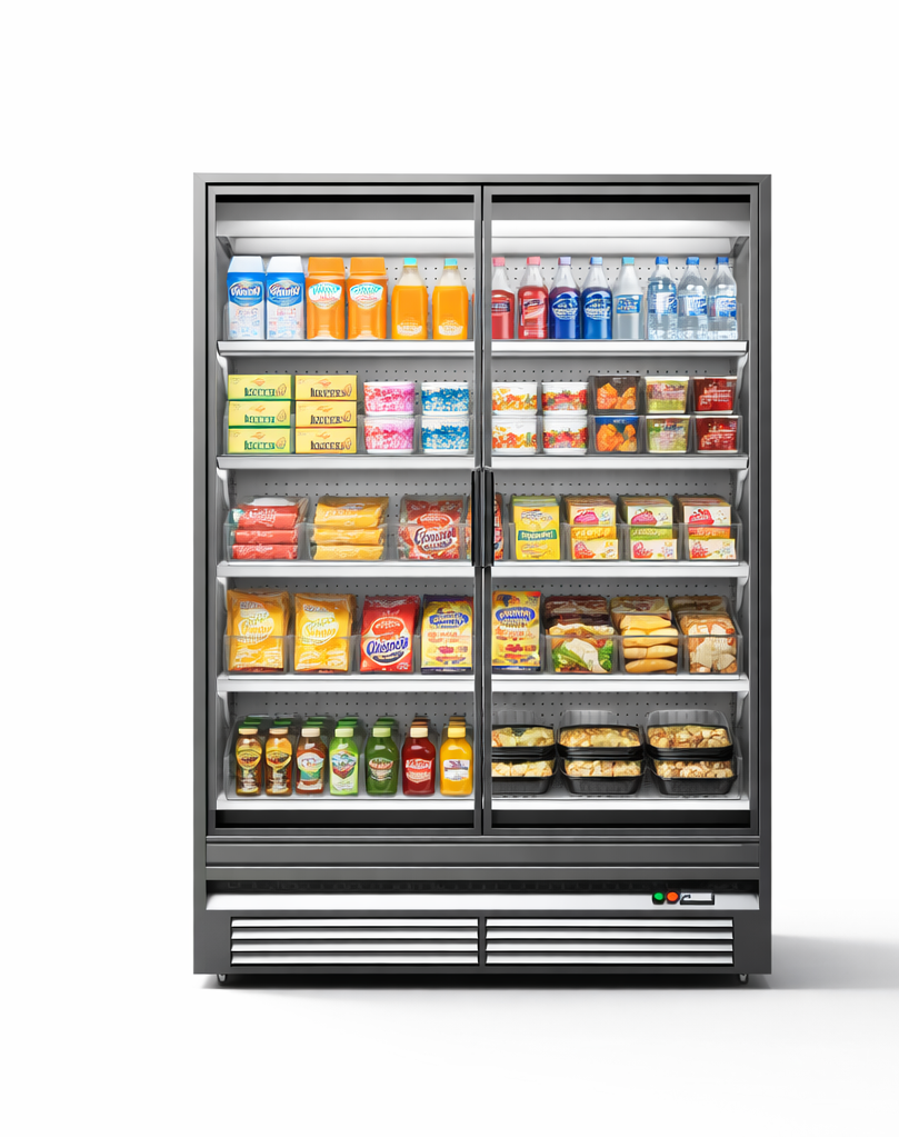 Upright Glass Door Fridge 2 Door