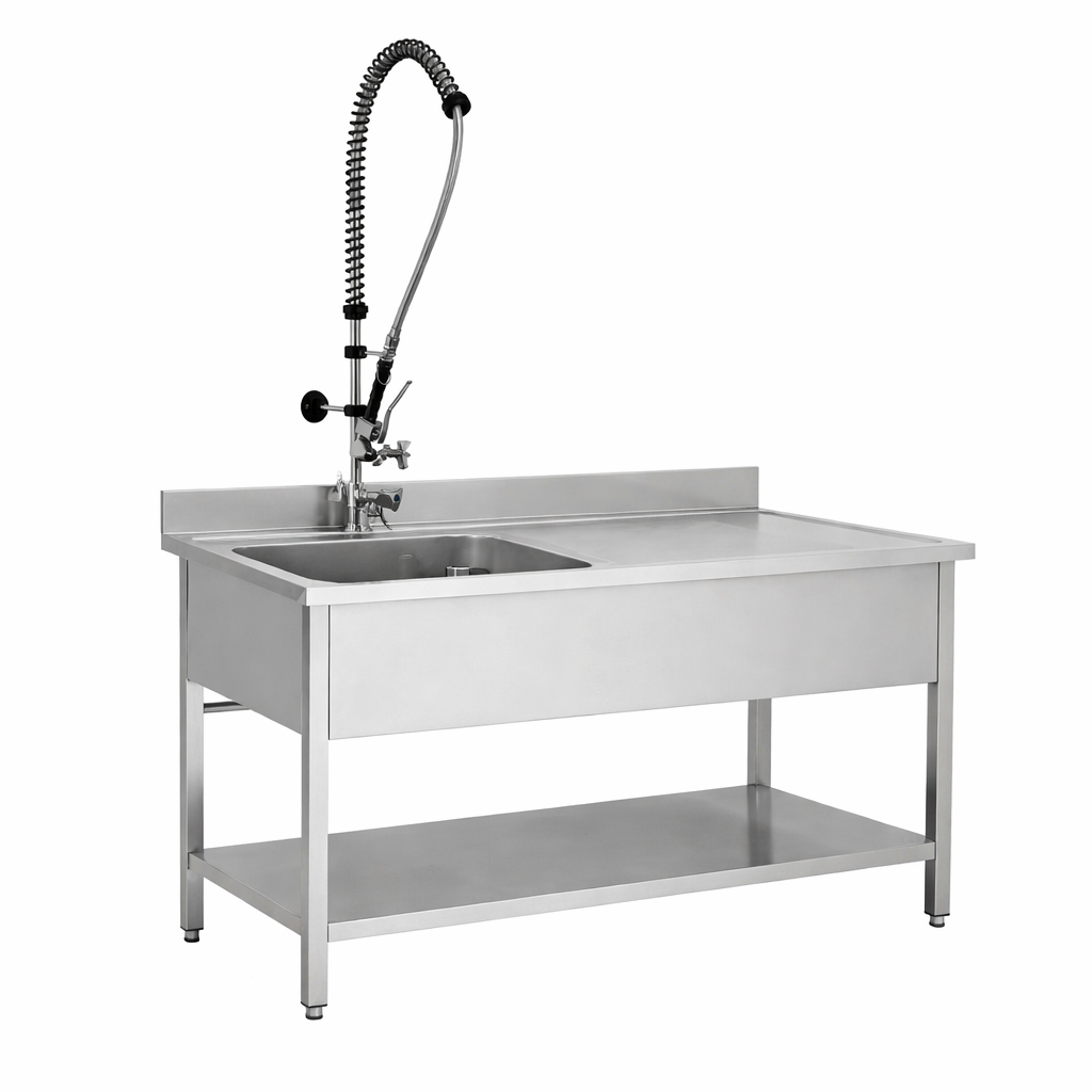 Finntec Stainless Steel Sink 1 Basin Left,- 1200 X 700 X 850 SKU FT-THSTR127BL1 - 01