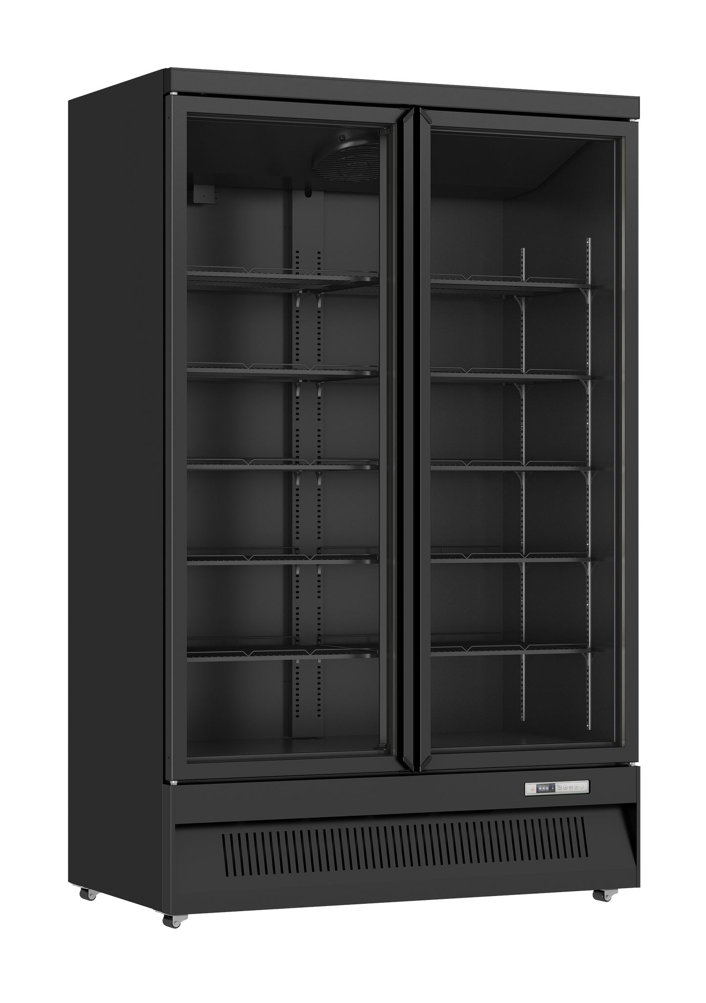 Double Glass Door Upright Display Fridge SKU AHE1253R