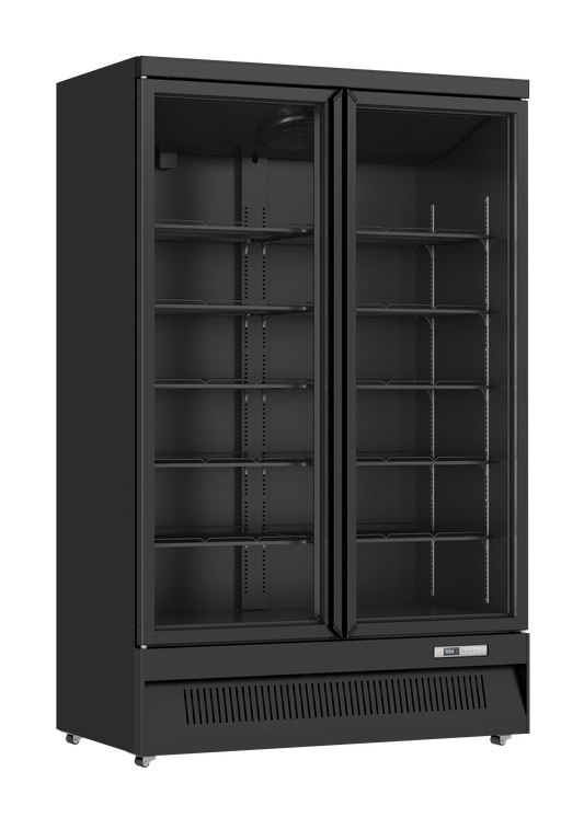 Double Glass Door Upright Display Fridge SKU AHE1253R