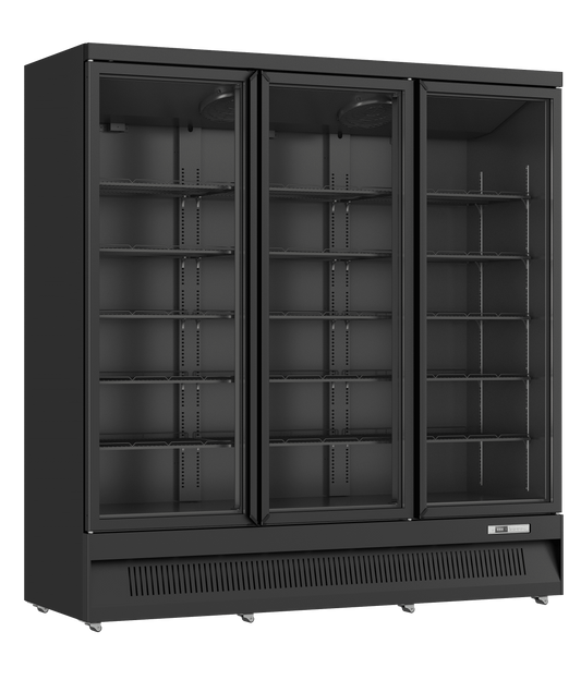Three Glass Door Upright Display Fridge SKU AHE1880R