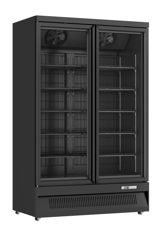 Double Glass Door Upright Display Freezer SKU AHE1253F