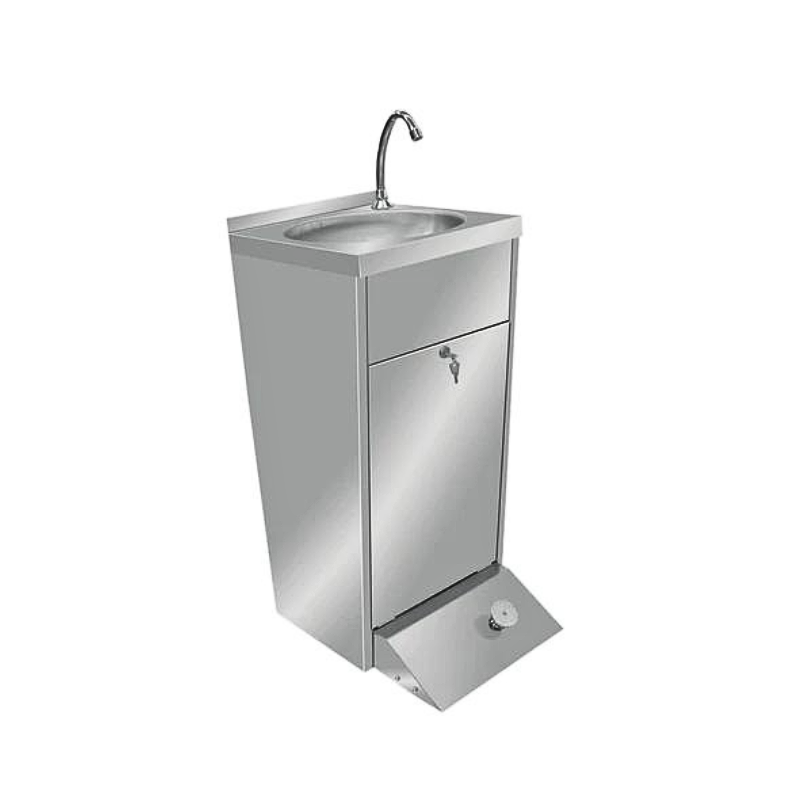 Finntec hand washbasin made of stainless steel - with foot pedal - 400 x 510 x 850 - SKU THHWR445 All Stop Trading