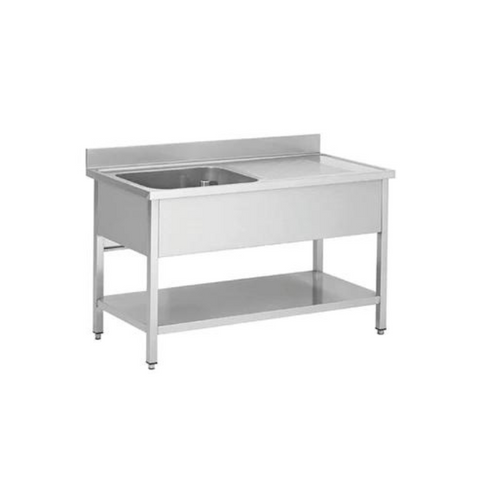 Finntec Stainless Steel Sink 1 Basin Left,- 1200 X 700 X 850 SKU FT-THSTR127BL1 - 01