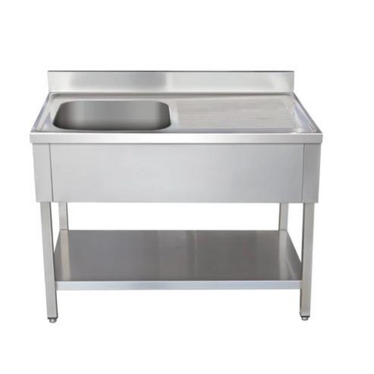 Finntec sink 1 bowl left, stainless steel - 1400 x 700 x 850 - SKU THSTR147BL1 All Stop Trading