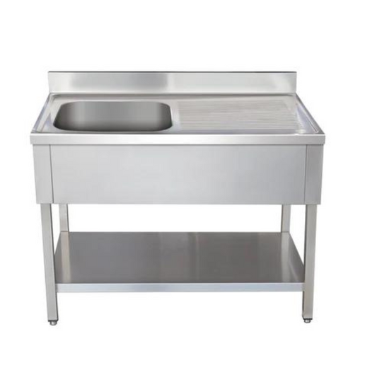Finntec sink 1 bowl left, stainless steel - 1400 x 700 x 850 - SKU THSTR147BL1