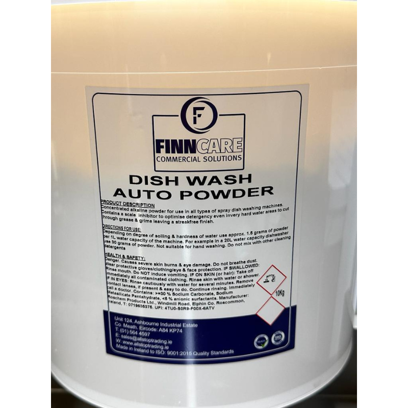 Finncare - Dish Wash Powder 10KG - KR-312 All Stop Trading
