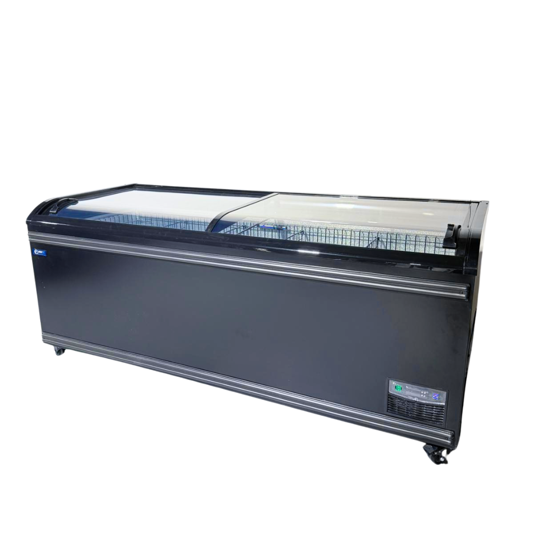 Heavy Duty Glass Lid Chest Freezer Sliding Door 2.1m