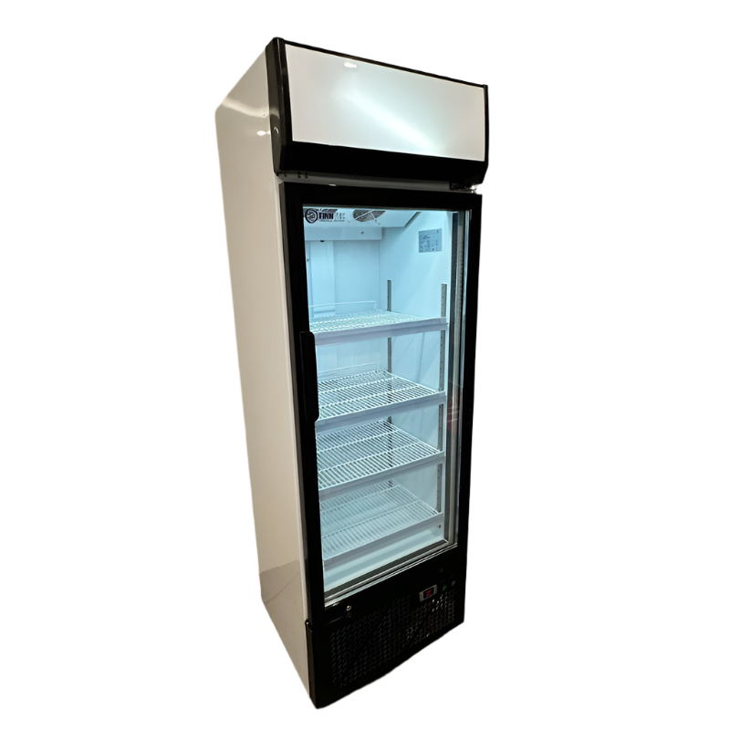 Finntec 328Ltr upright display freezer All Stop Trading